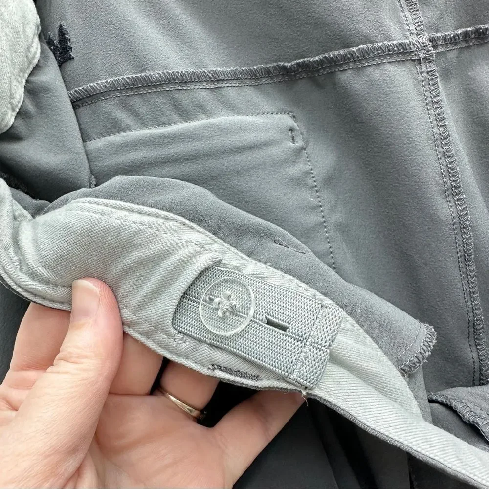 REI Hiking outdoor adventure pants women's 16. adjustable waist lightweight gray